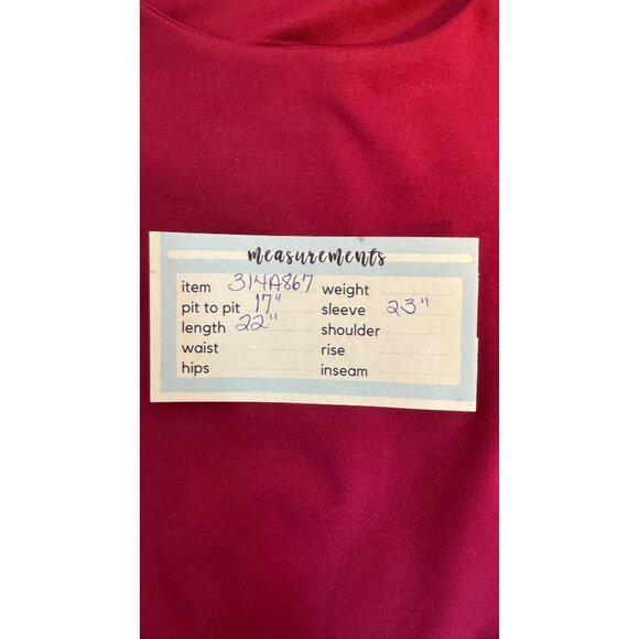 NWT Halogen Small Long-Sleeve Fuchsia Crewneck Top 90% Polyester - Picture 10 of 13